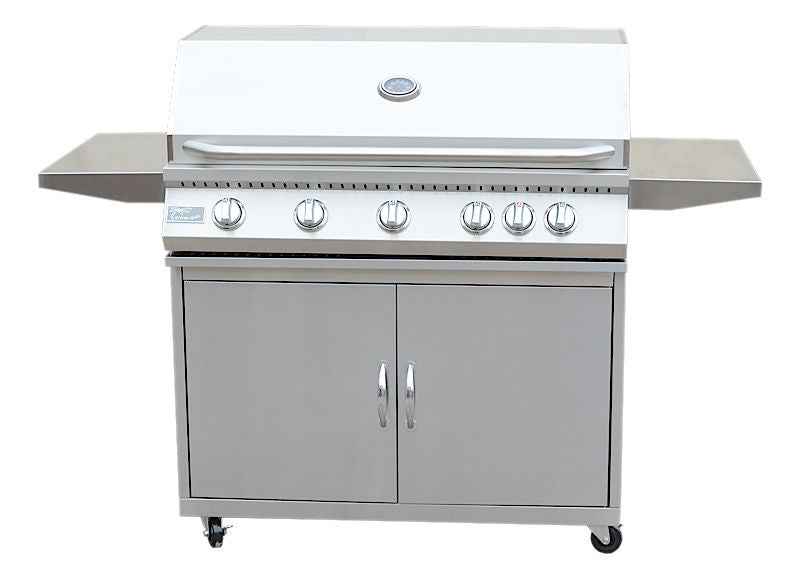 KoKoMo Classic 40" 5-Burner Freestanding BBQ Grill with Cart – 304 Stainless Steel Outdoor Gas Grill