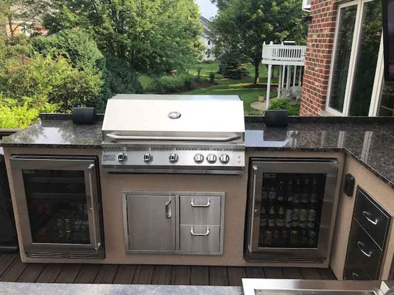 40" Built-In Gas Grill with 5 Burners & Back Burner – Large Outdoor BBQ Grill for Kitchen Islands