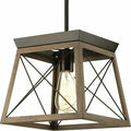 Antique Bronze Dimmable Lantern Geometric Chandelier – Vintage Ceiling Light for Dining Room & Foyer