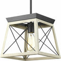 Graphite Dimmable Lantern Geometric Chandelier – Modern Farmhouse Ceiling Light for Dining Room