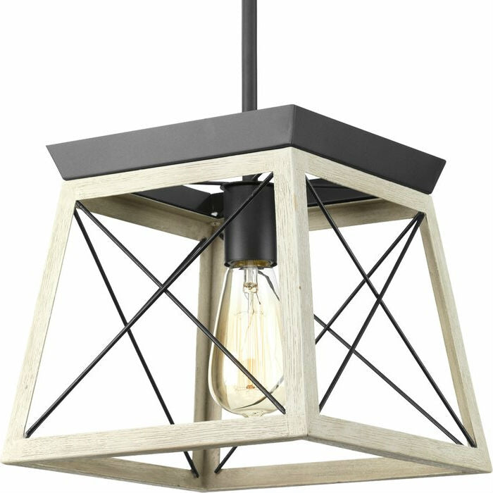 Graphite Dimmable Lantern Geometric Chandelier – Modern Farmhouse Ceiling Light for Dining Room