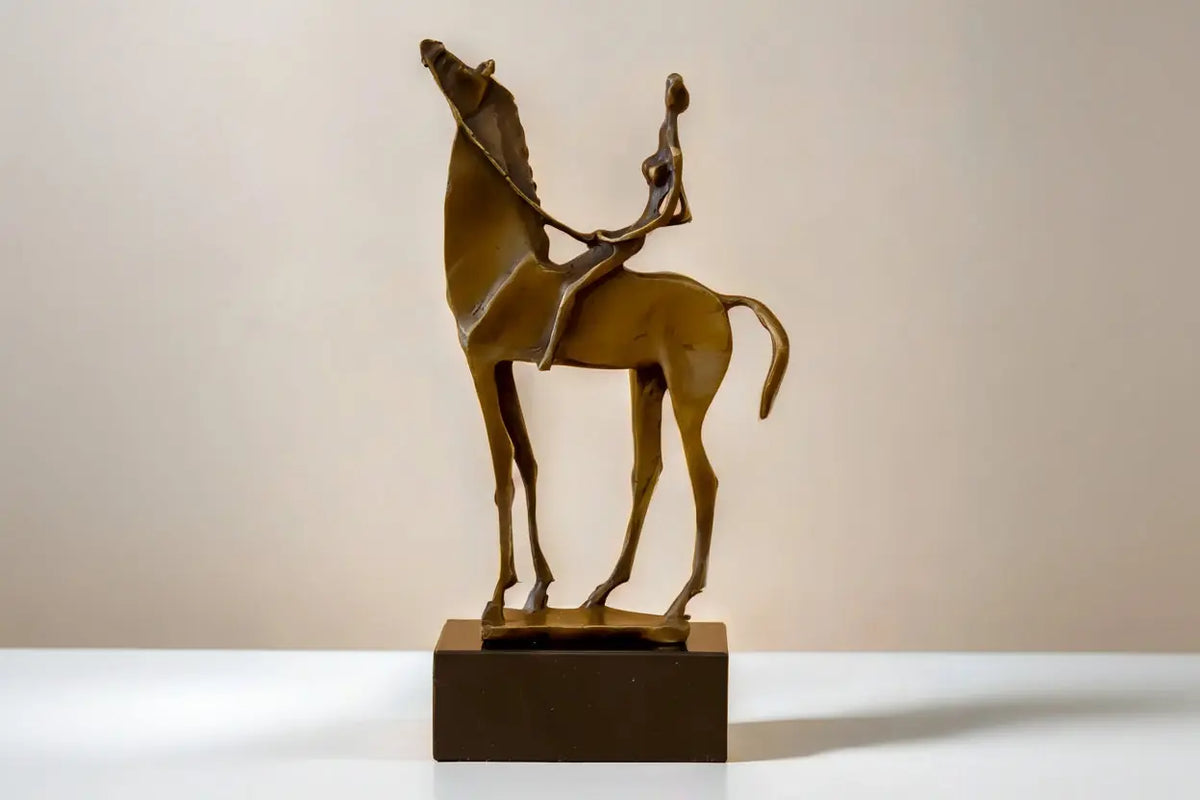 Abstract Horse & Rider Sculpture – Decorative Equestrian Statue for Home & Office Decor