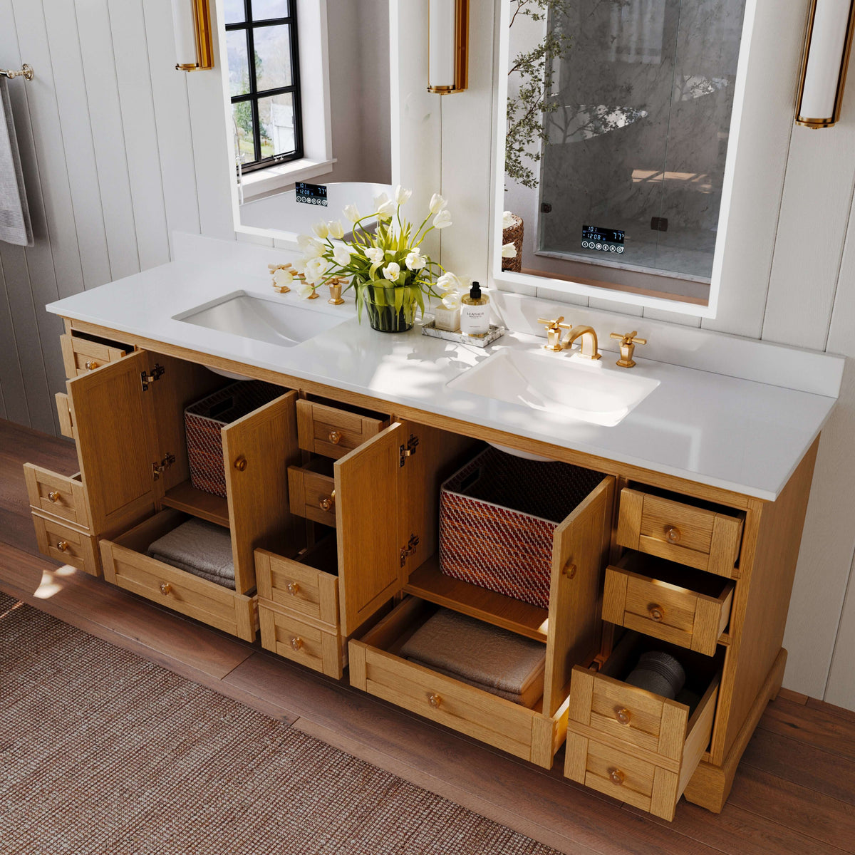 Audrey Bathroom Vanity in Sienna Finish