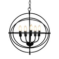 5-Light Brass Rustic Industrial Rotating Chandelier – Adjustable Metal Ceiling Light for Kitchen & Dining