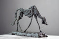 Abstract Bronze Dog Statue – Small Modern Sculpture for Home Decor & Pet Lover Gifts