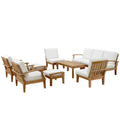 10-Piece Outdoor Teak Seating Set – Marina Collection Patio Furniture for Large Spaces