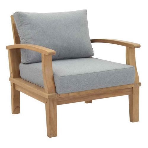 9-Piece Outdoor Teak Lounge Set – Marina Collection Patio Sectional with Cushions
