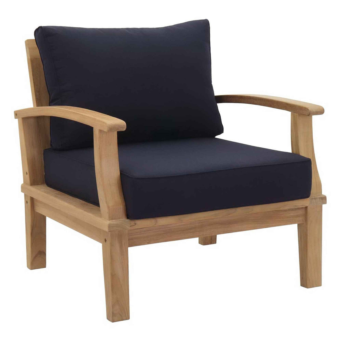 9-Piece Outdoor Teak Lounge Set – Marina Collection Patio Sectional with Cushions