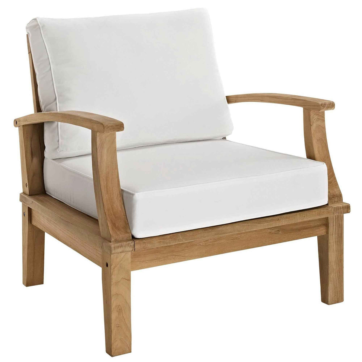 10-Piece Outdoor Teak Patio Set with White Cushions – Marina Collection Luxury Furniture
