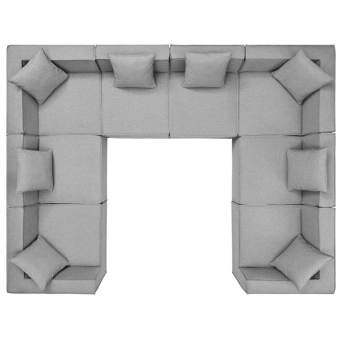8-Piece Outdoor Upholstered Sectional Sofa Set – Saybrook Collection Patio Furniture