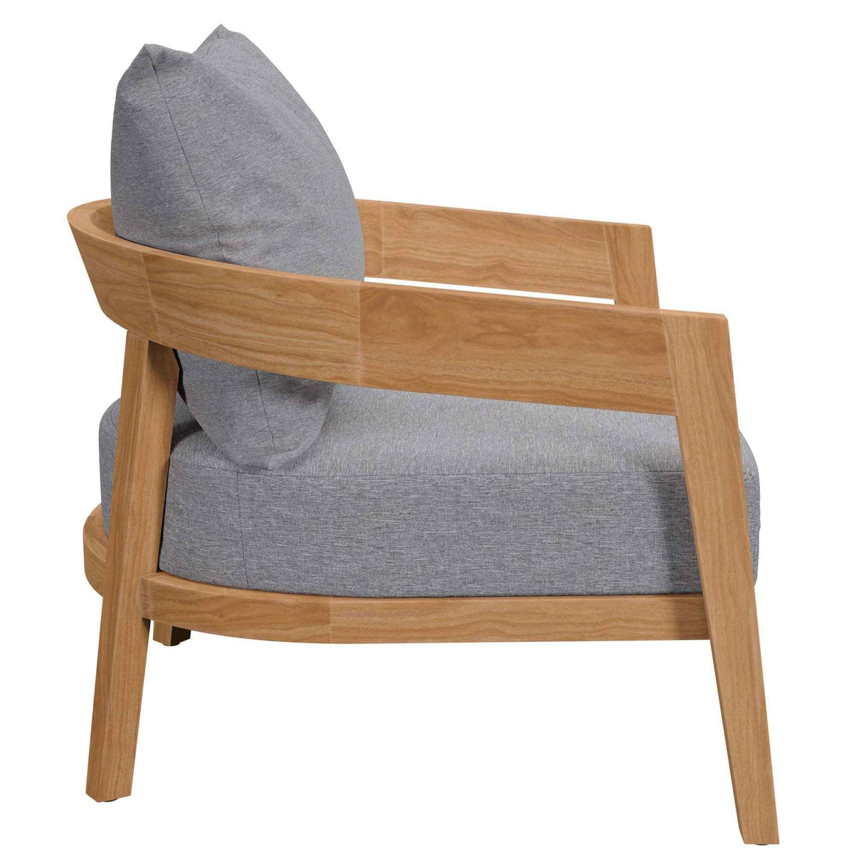 3-Piece Outdoor Teak Patio Set in Grey – Brisbane Collection Modern Bistro Furniture