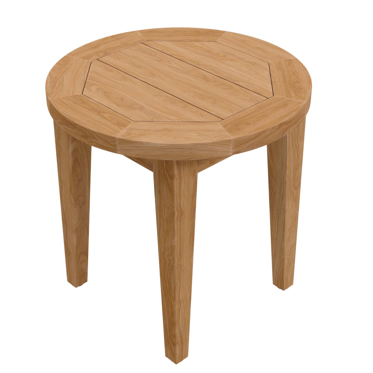 3-Piece Outdoor Teak Patio Set in Grey – Brisbane Collection Modern Bistro Furniture