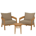 3-Piece Outdoor Teak Patio Set – Brisbane Collection Bistro Table & Chairs for Small Patios