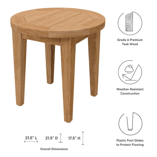 3-Piece Outdoor Teak Patio Set – Brisbane Collection Bistro Table & Chairs for Small Patios
