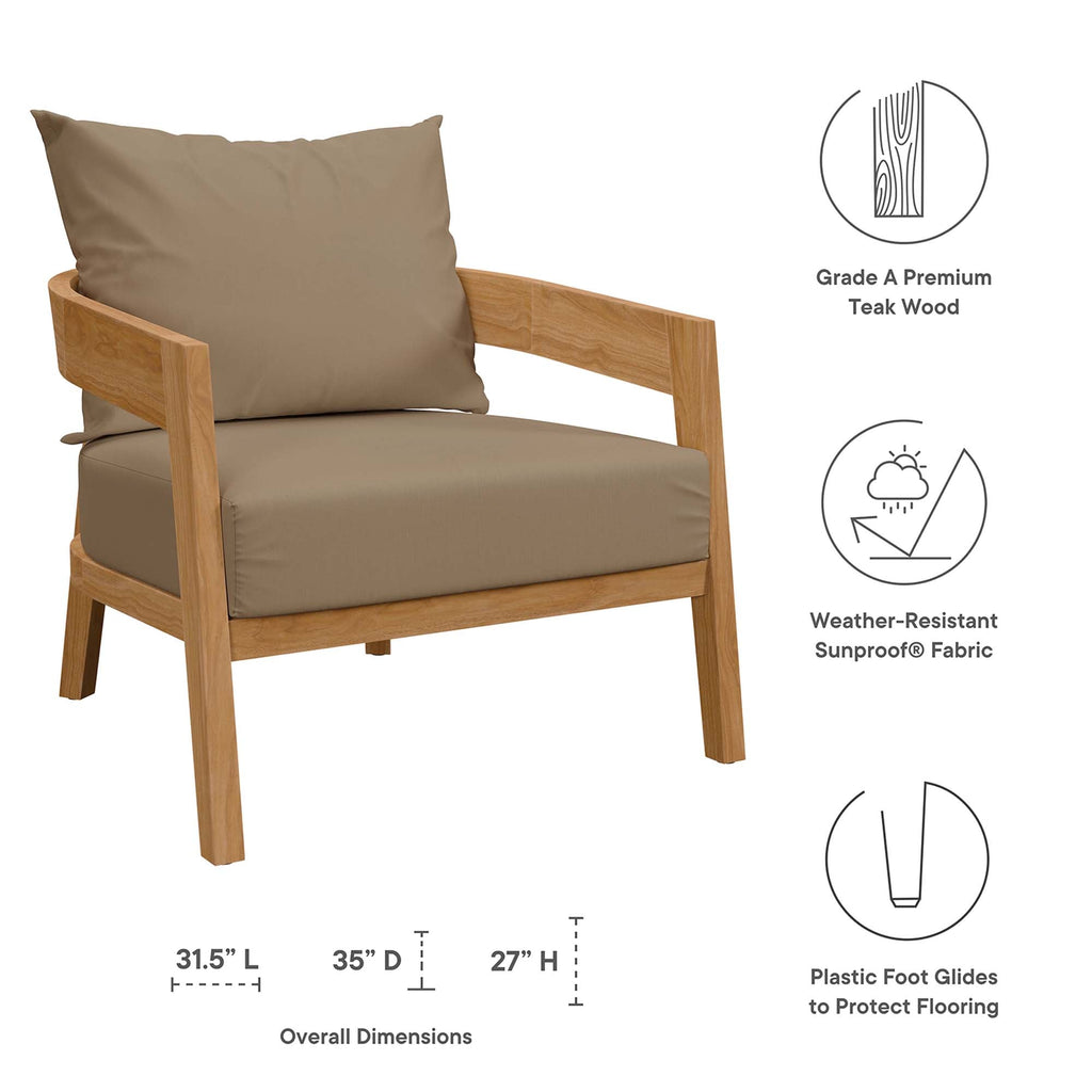 3-Piece Outdoor Teak Patio Set – Brisbane Collection Bistro Table & Chairs for Small Patios