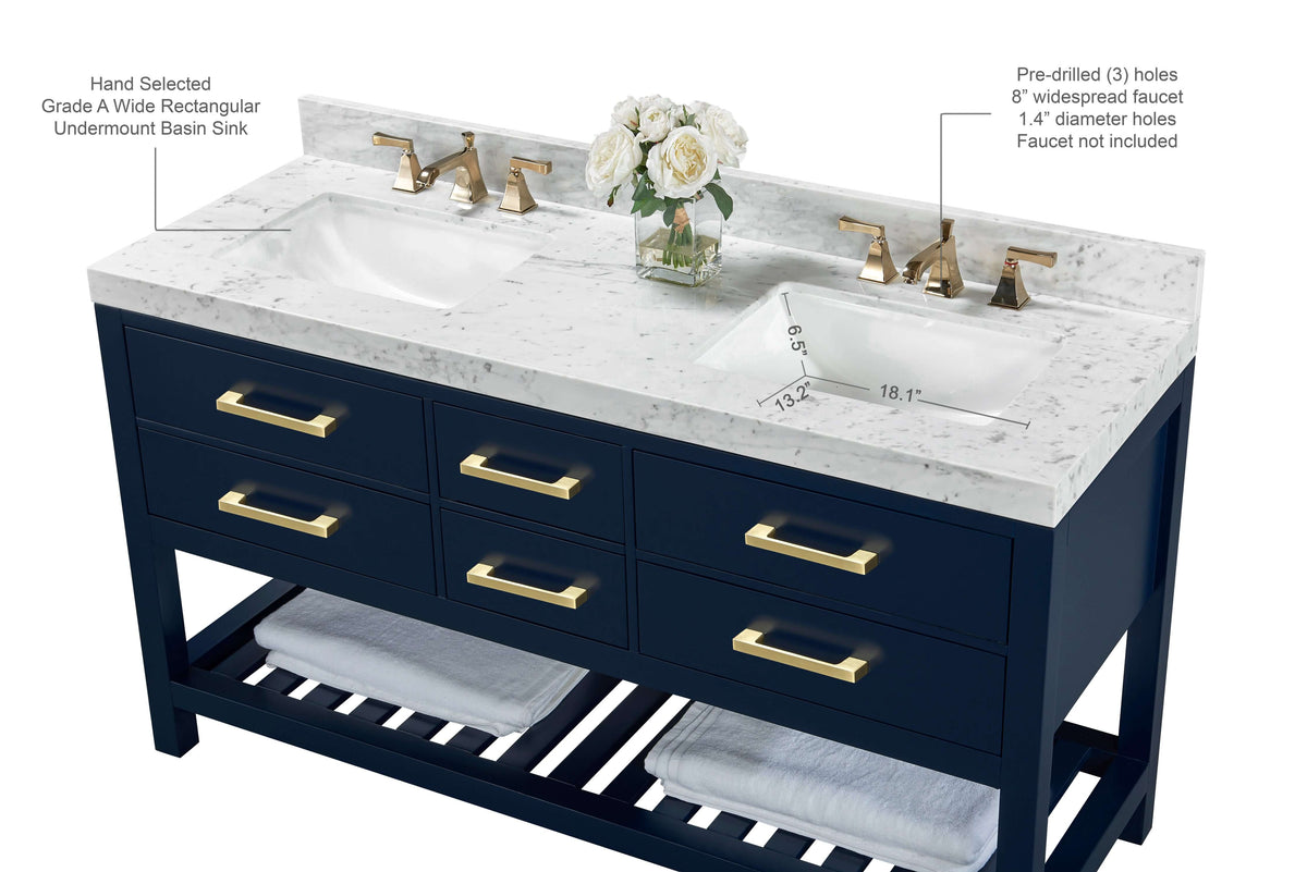 Elizabeth 60" Bath Vanity Set