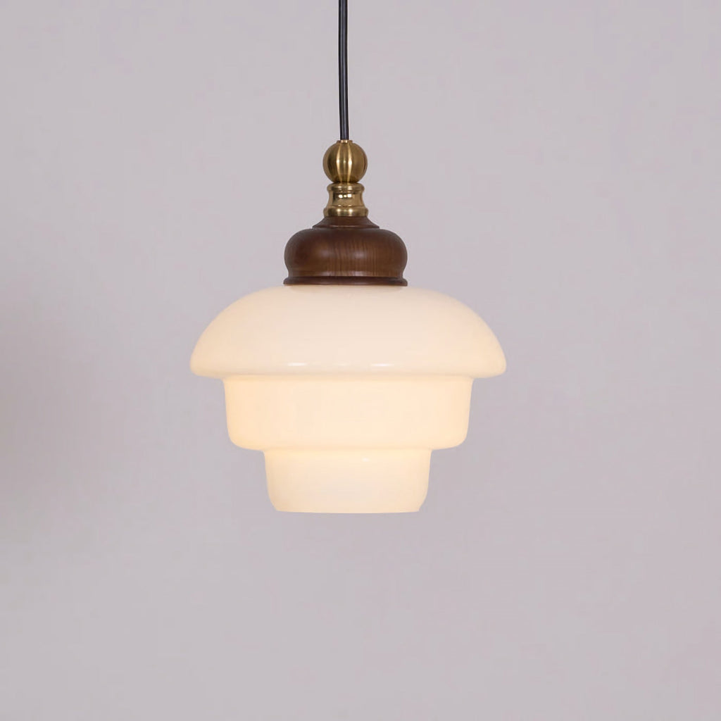 Nordic Cream White Glass Pendant Lights – Minimalist Hanging Lights for Kitchen Island & Dining Room