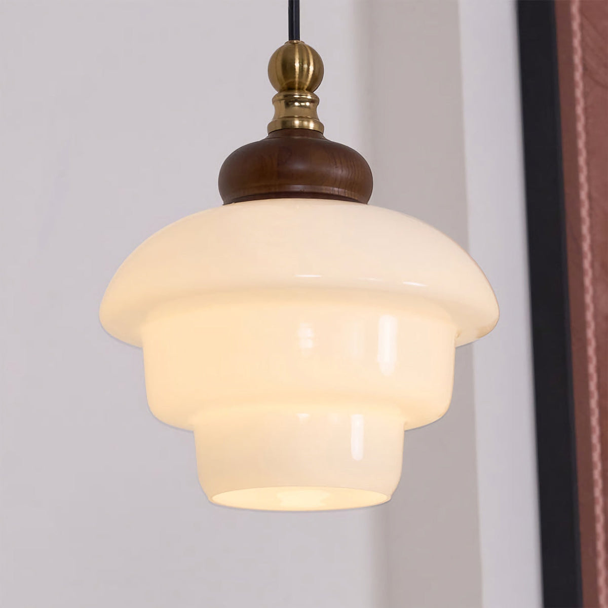 Nordic Cream White Glass Pendant Lights – Minimalist Hanging Lights for Kitchen Island & Dining Room