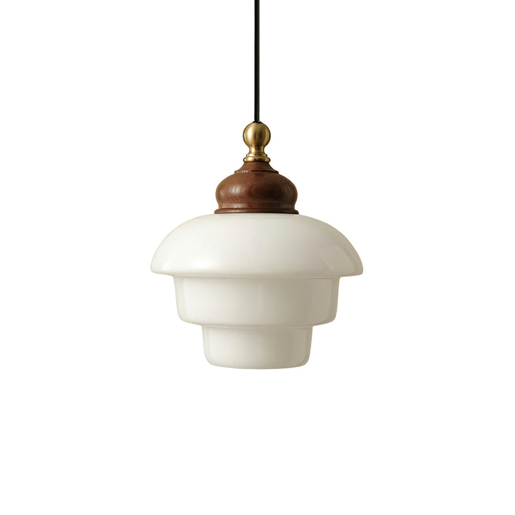 Nordic Cream White Glass Pendant Lights – Minimalist Hanging Lights for Kitchen Island & Dining Room