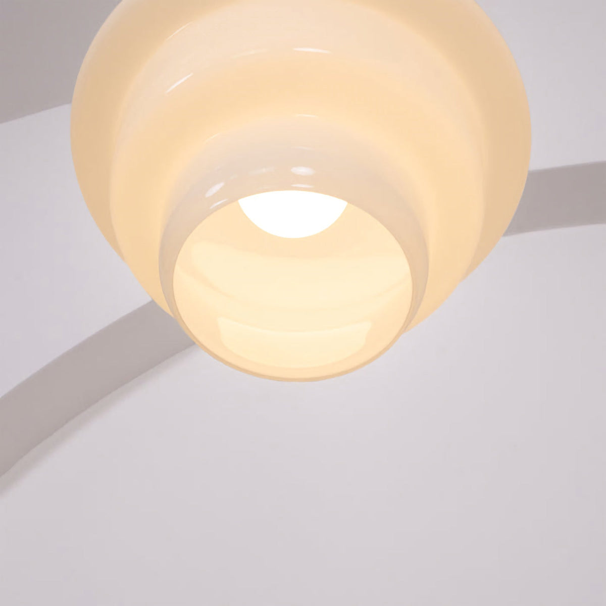 Nordic Cream White Glass Pendant Lights – Minimalist Hanging Lights for Kitchen Island & Dining Room