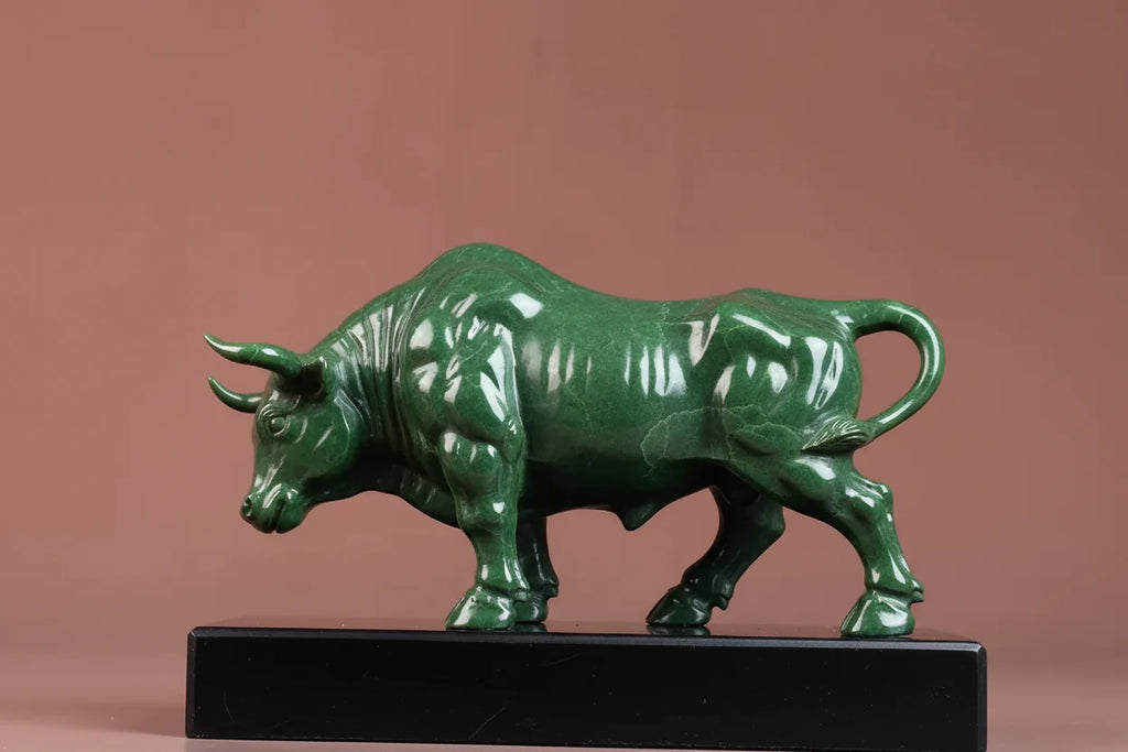 Luxury Green Rhinoceros Statue – Decorative Animal Sculpture for Home & Office Decor