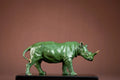 Luxury Green Rhinoceros Statue – Decorative Animal Sculpture for Home & Office Decor