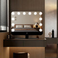 Hollywood Vanity Mirror with Lights – LED Tabletop Mirror with 12 Dimmable Bulbs, Aluminum Frame