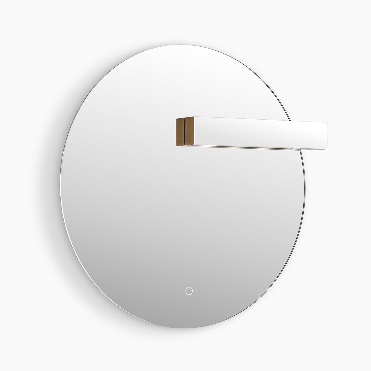 Round LED Bathroom Mirror – Irregular Shape, Backlit & Frontlit, Dimmable, Anti-Fog Wall Mirror