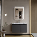 LED Bathroom Medicine Cabinet with Mirror & Anti-Fog – Matte White Aluminum Cabinet with IR Sensor