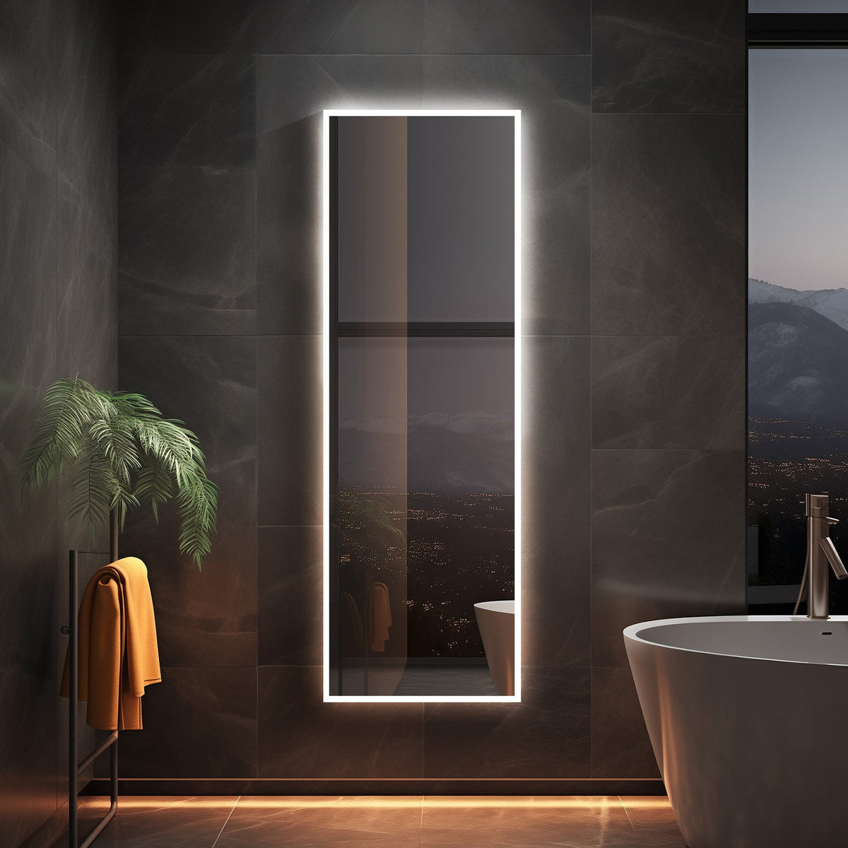 LED Bathroom Medicine Cabinet with Mirror & Anti-Fog – Matte White Aluminum Cabinet with IR Sensor