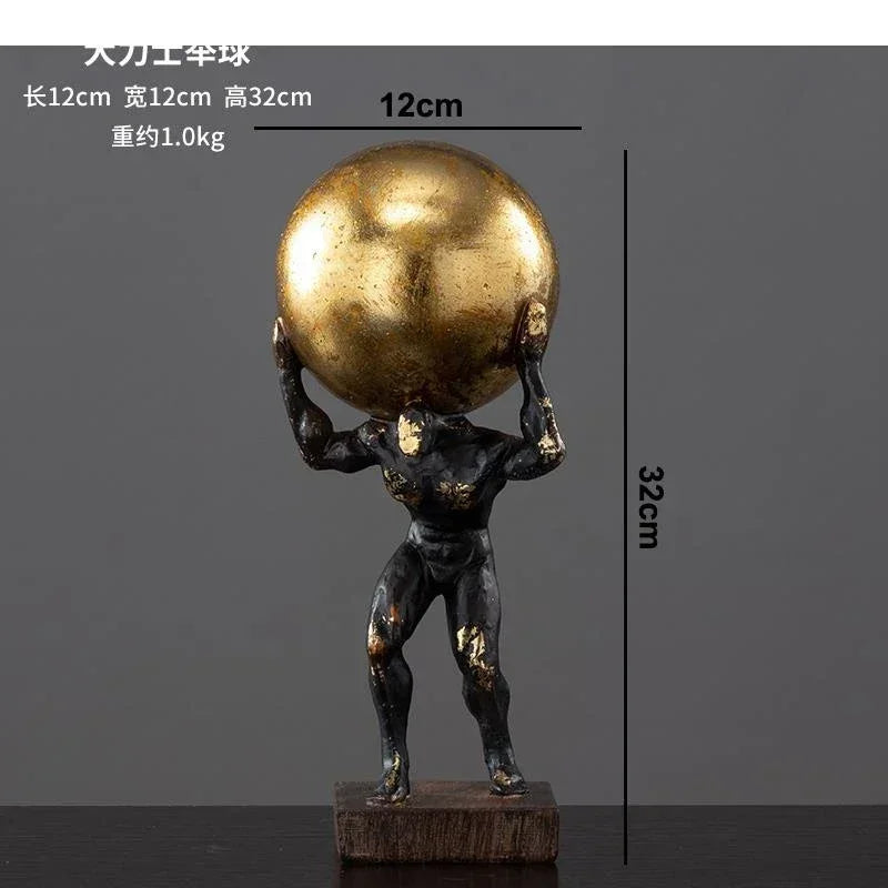 Modern Bronze Gymnast Statue – Abstract Figure Sculpture for Home & Office Decor
