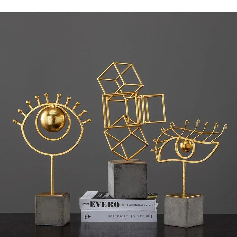 Modern Bronze Gymnast Statue – Abstract Figure Sculpture for Home & Office Decor