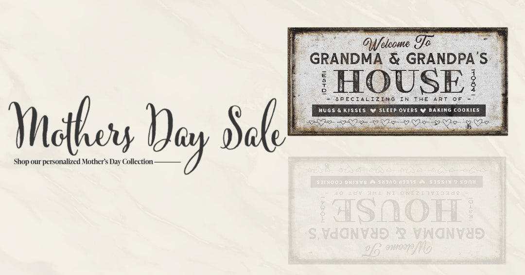 Personalized Grandma & Grandpa's House Canvas Sign – Custom Grandparent Gift Wall Art