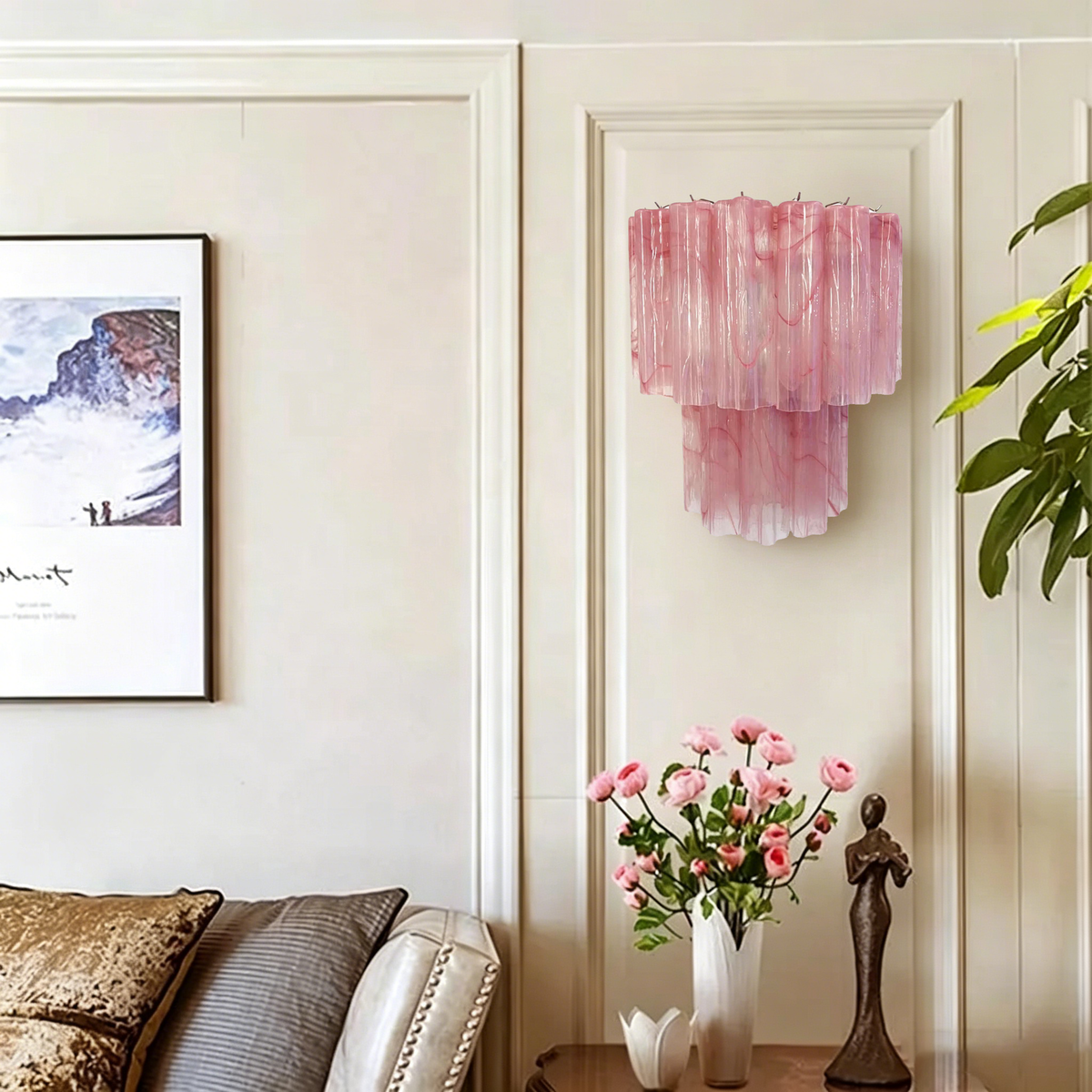 Murano Glass Tube Wall Lamp – Artistic Blown Glass Wall Light for Living Room & Bedroom