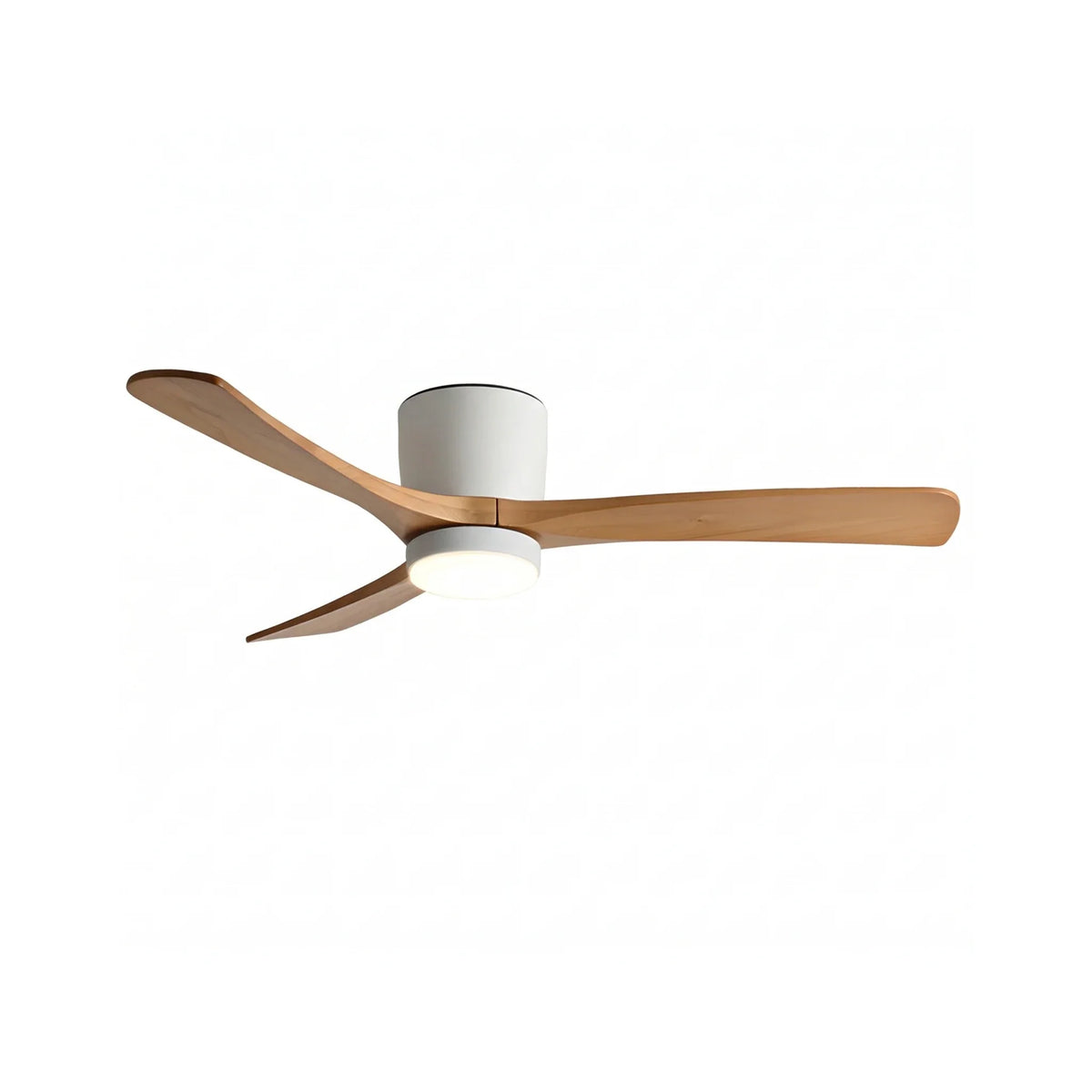 Nordic Propeller Wooden Ceiling Fan Light – Modern Farmhouse Fan with Integrated LED for Living Room & Bedroom