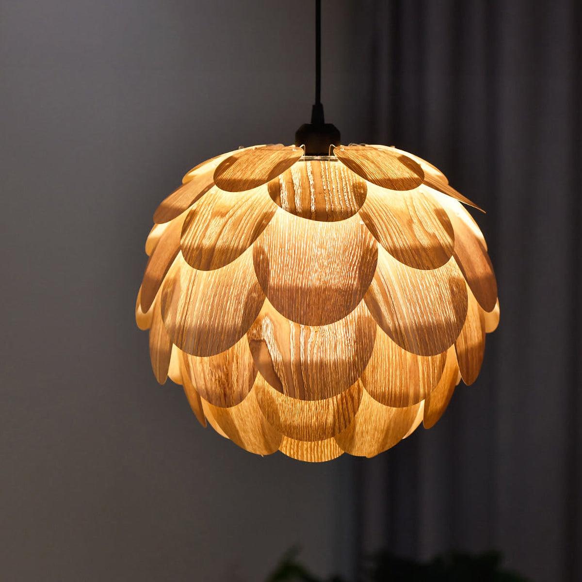 Pinecone Pendant Light – Nature-Inspired Hanging Light for Cabin, Dining Room & Living Room
