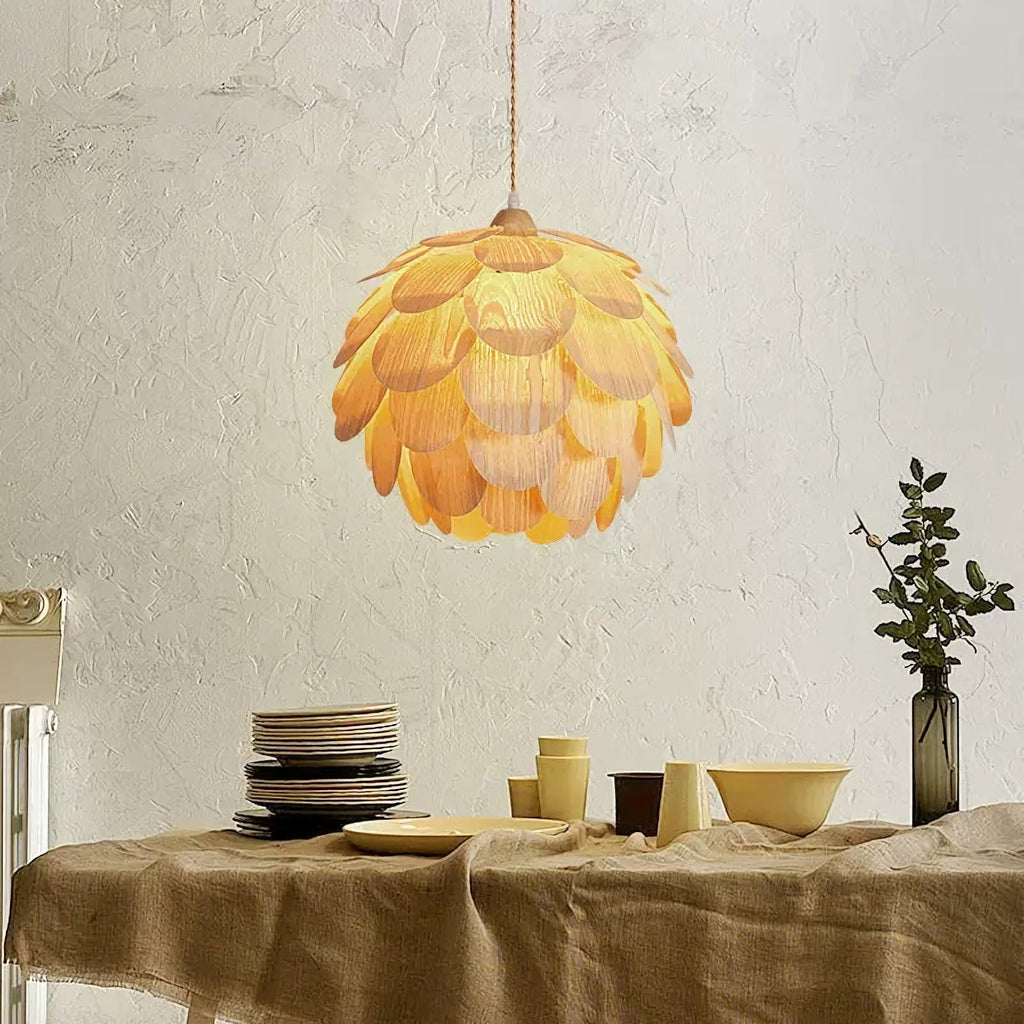 Pinecone Pendant Light – Nature-Inspired Hanging Light for Cabin, Dining Room & Living Room