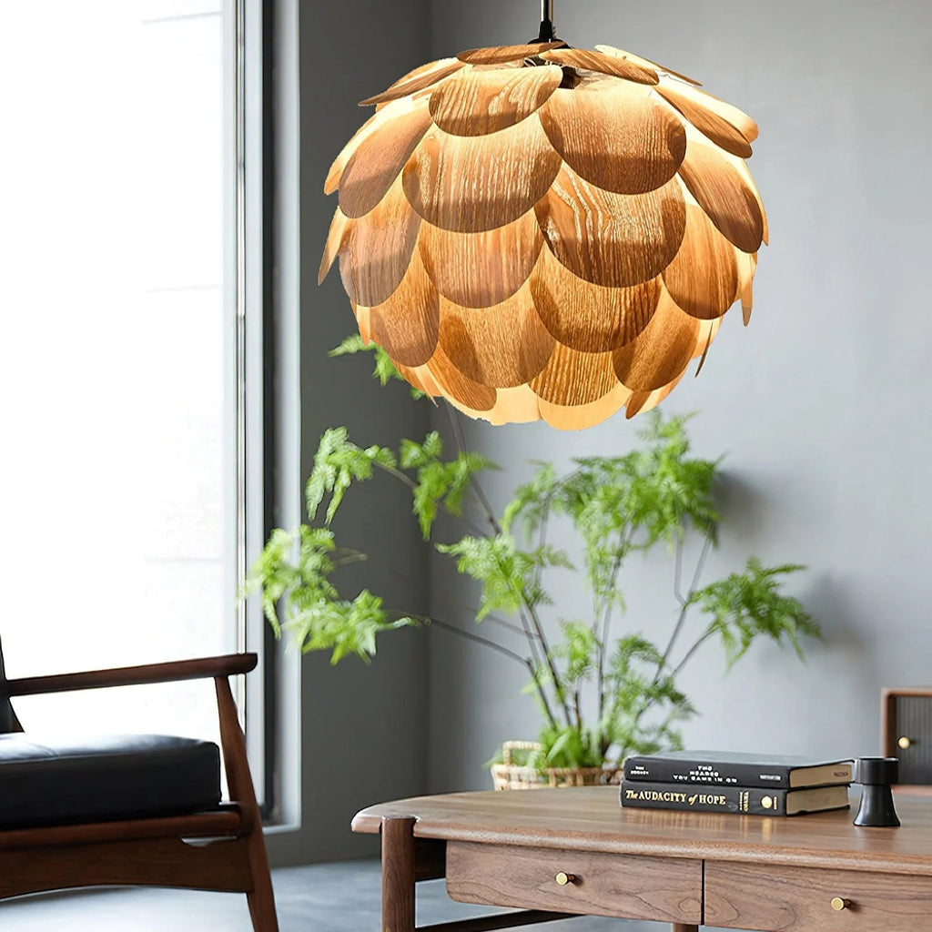 Pinecone Pendant Light – Nature-Inspired Hanging Light for Cabin, Dining Room & Living Room