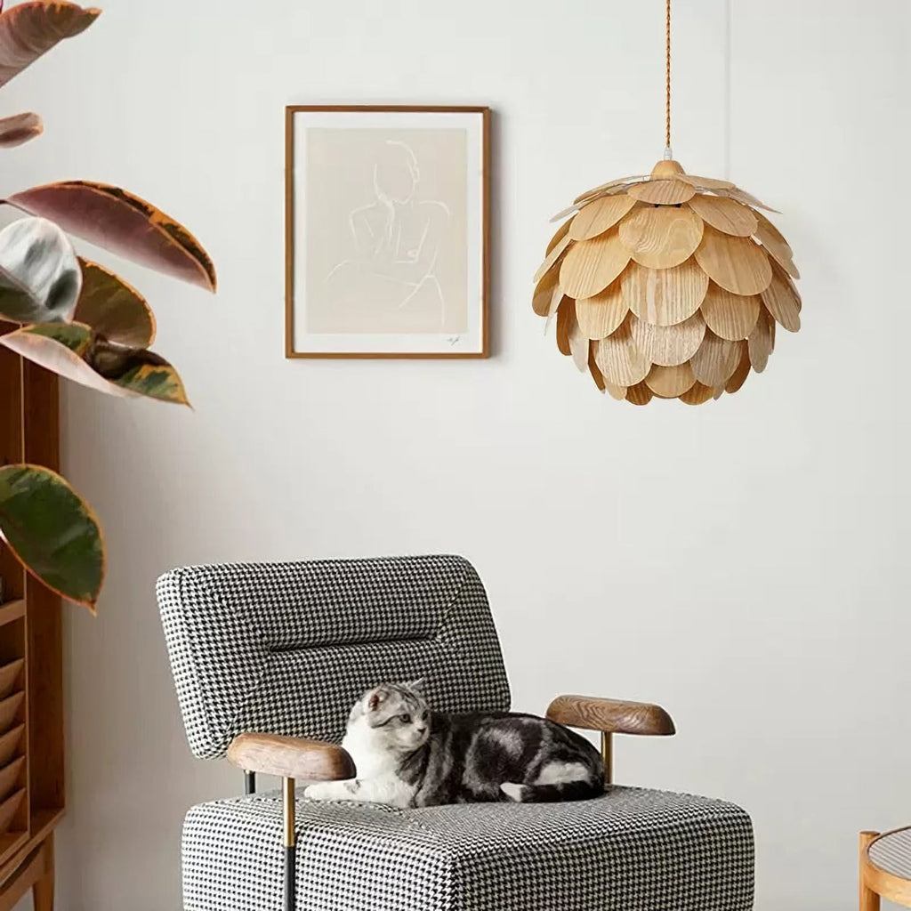 Pinecone Pendant Light – Nature-Inspired Hanging Light for Cabin, Dining Room & Living Room