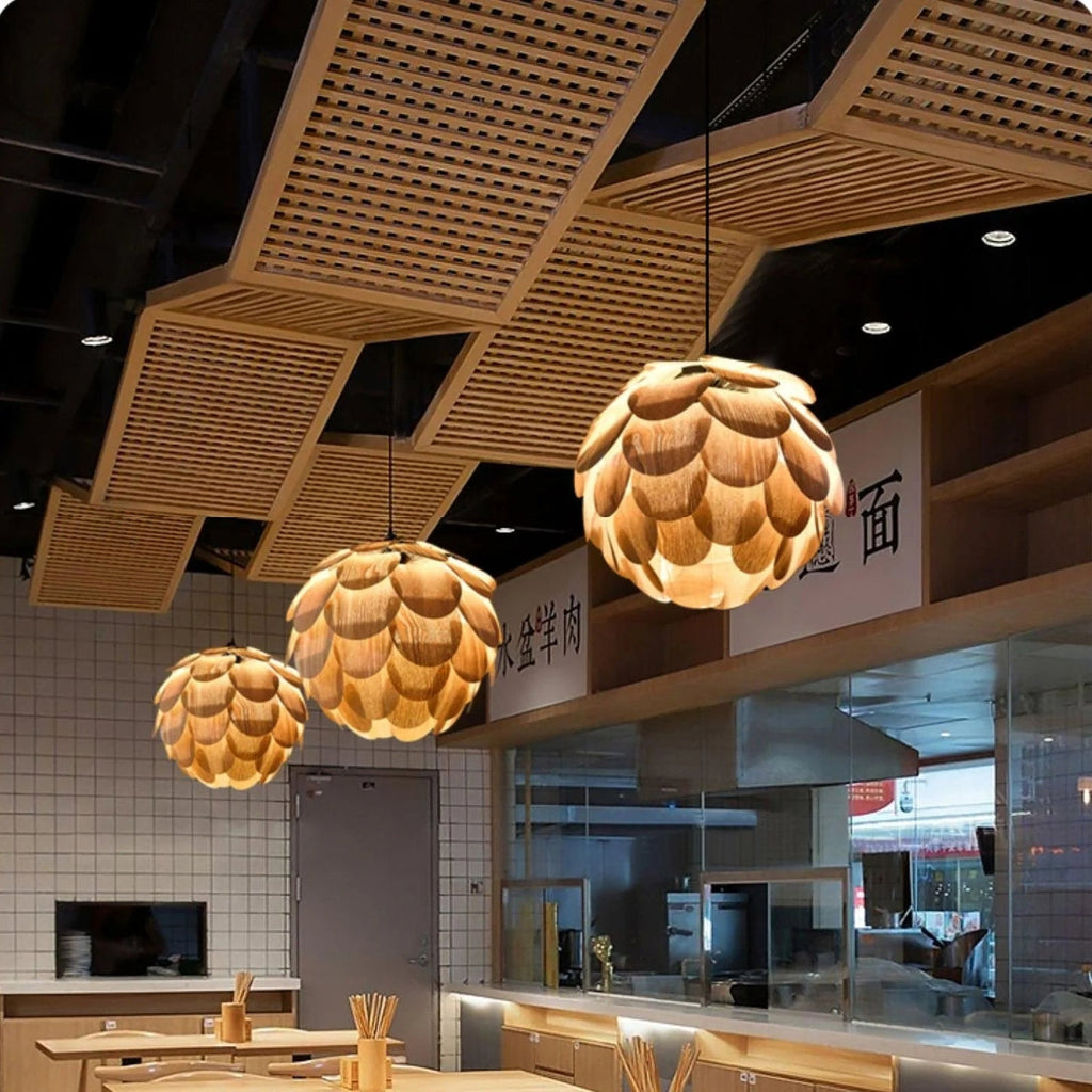 Pinecone Pendant Light – Nature-Inspired Hanging Light for Cabin, Dining Room & Living Room