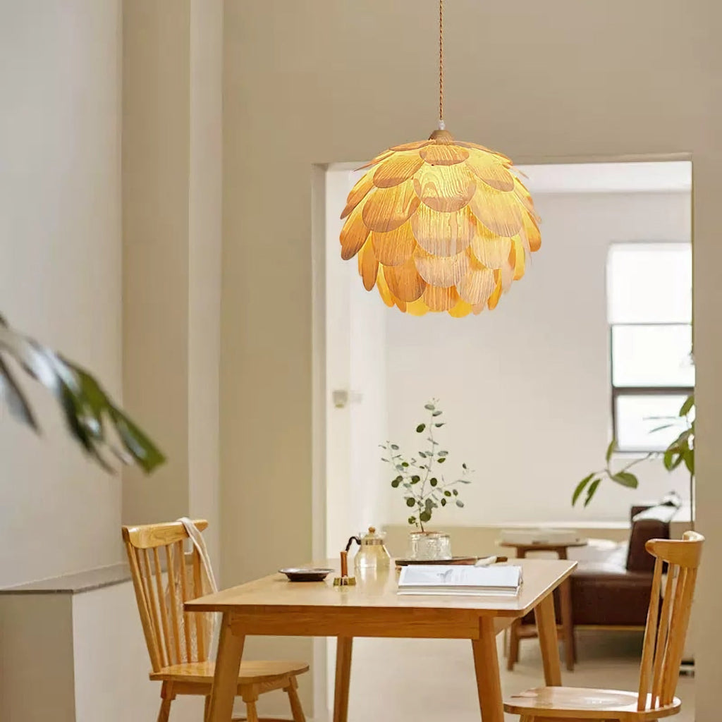 Pinecone Pendant Light – Nature-Inspired Hanging Light for Cabin, Dining Room & Living Room