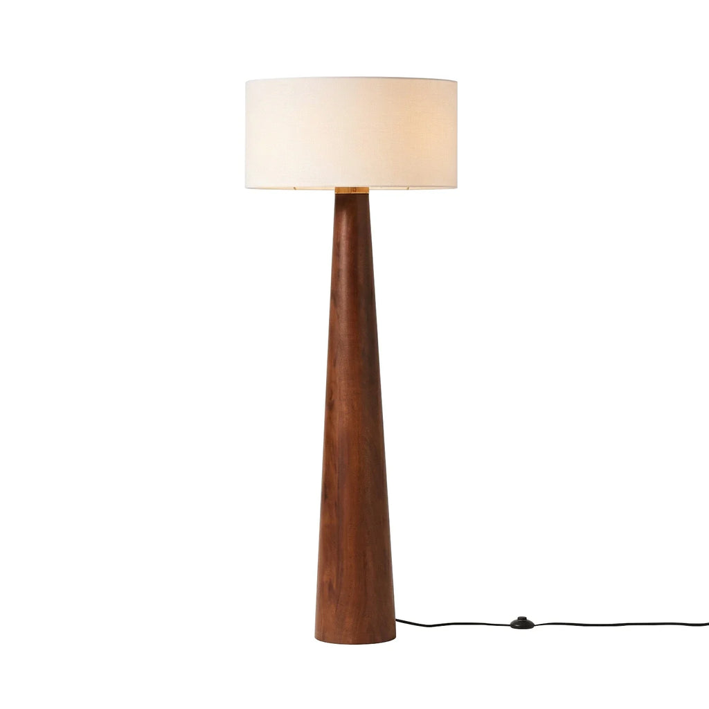 Pleated Fabric Tapered Floor Lamp – Classic Standing Lamp for Living Room & Bedroom