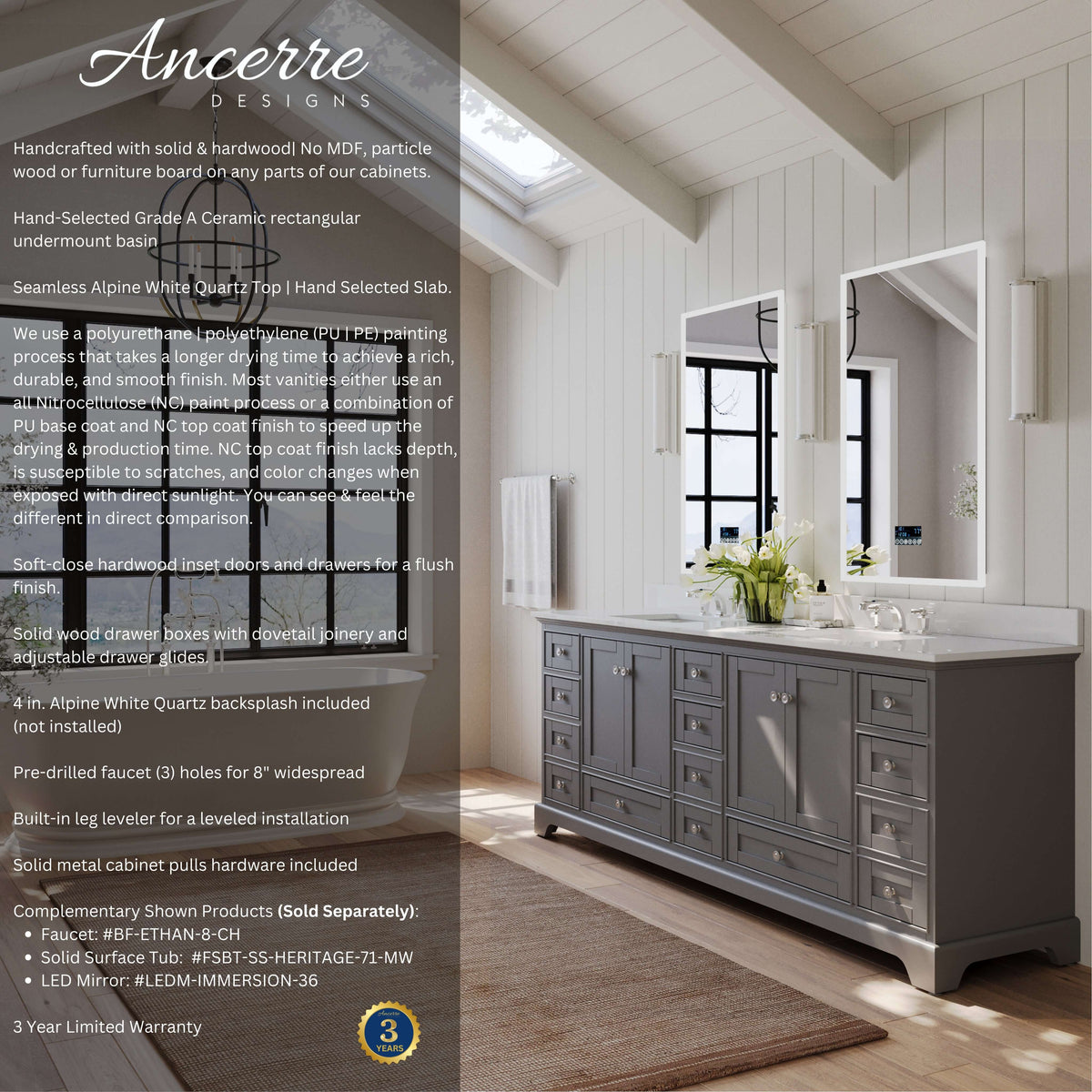 Audrey 84" Bath Vanity Set