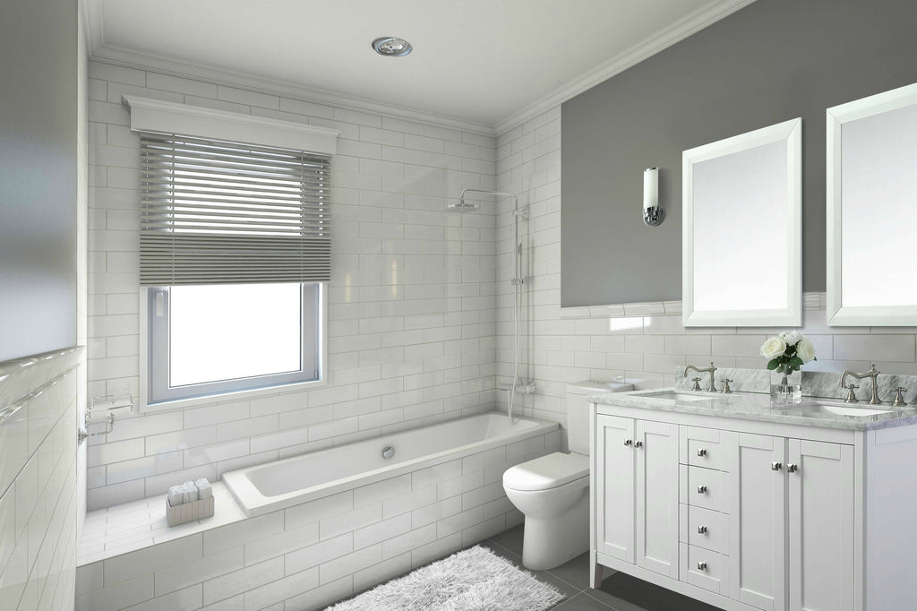 Shelton Bathroom Vanity with Sink and Carrara White Marble Top Cabinet Set