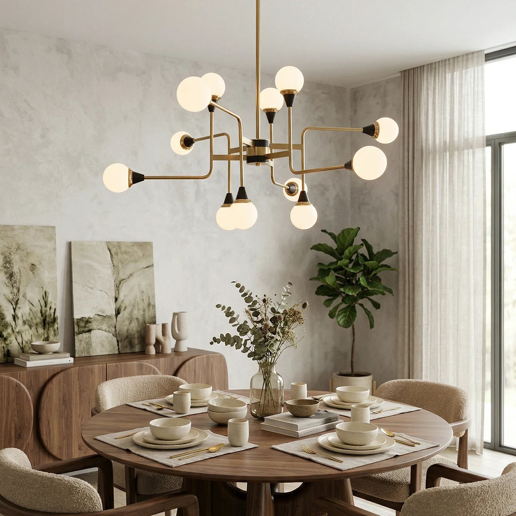 Waterfall Glass Raindrop Chandelier – Modern Crystal Ceiling Light for Dining Room & Foyer