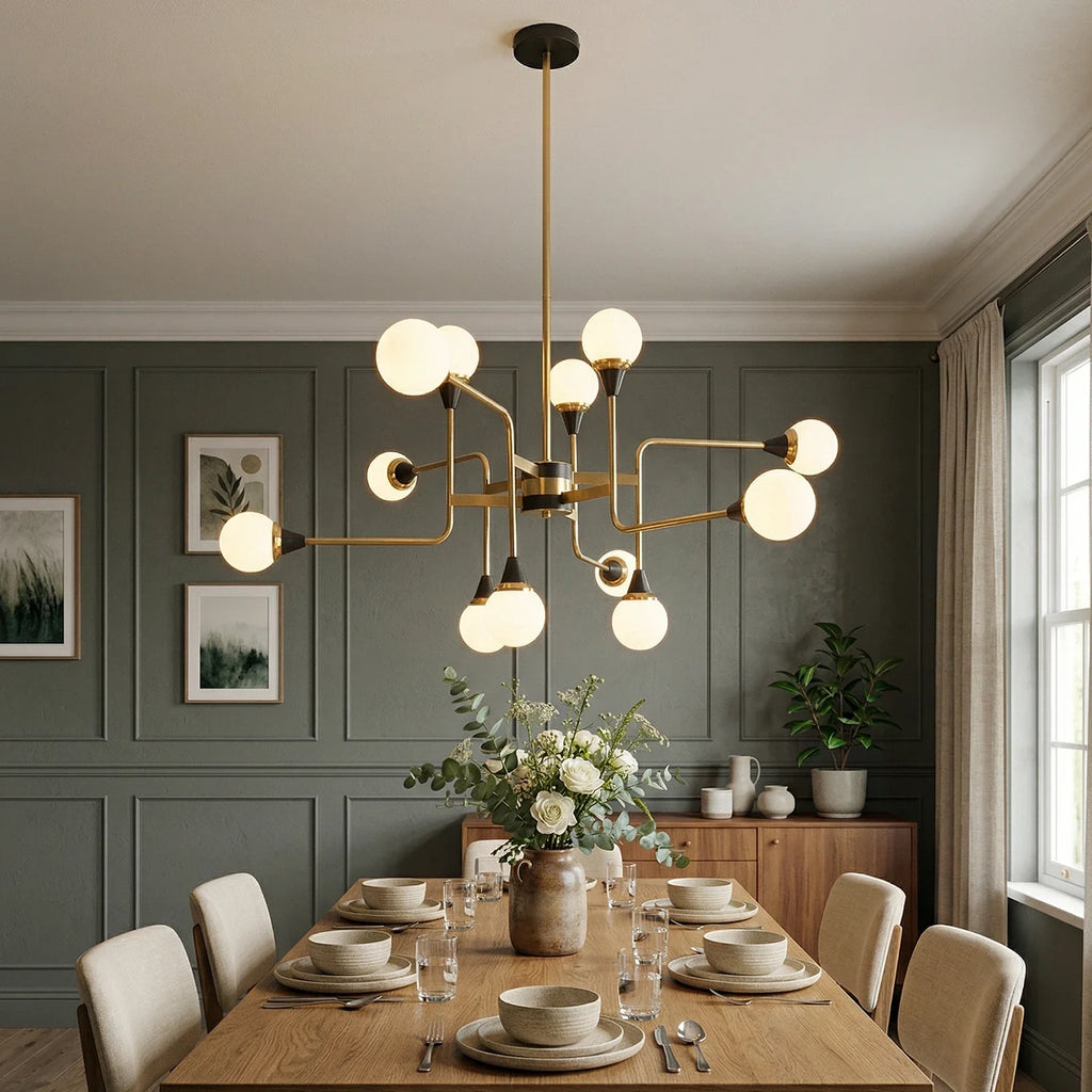 Waterfall Glass Raindrop Chandelier – Modern Crystal Ceiling Light for Dining Room & Foyer