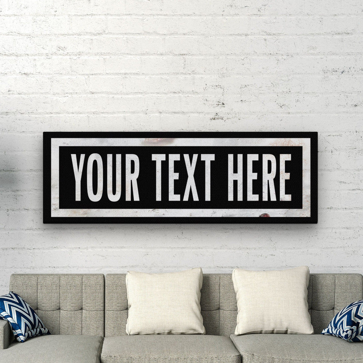 Personalized One Way Street Sign Wall Hanging – Custom Name Metal Look Home Decor
