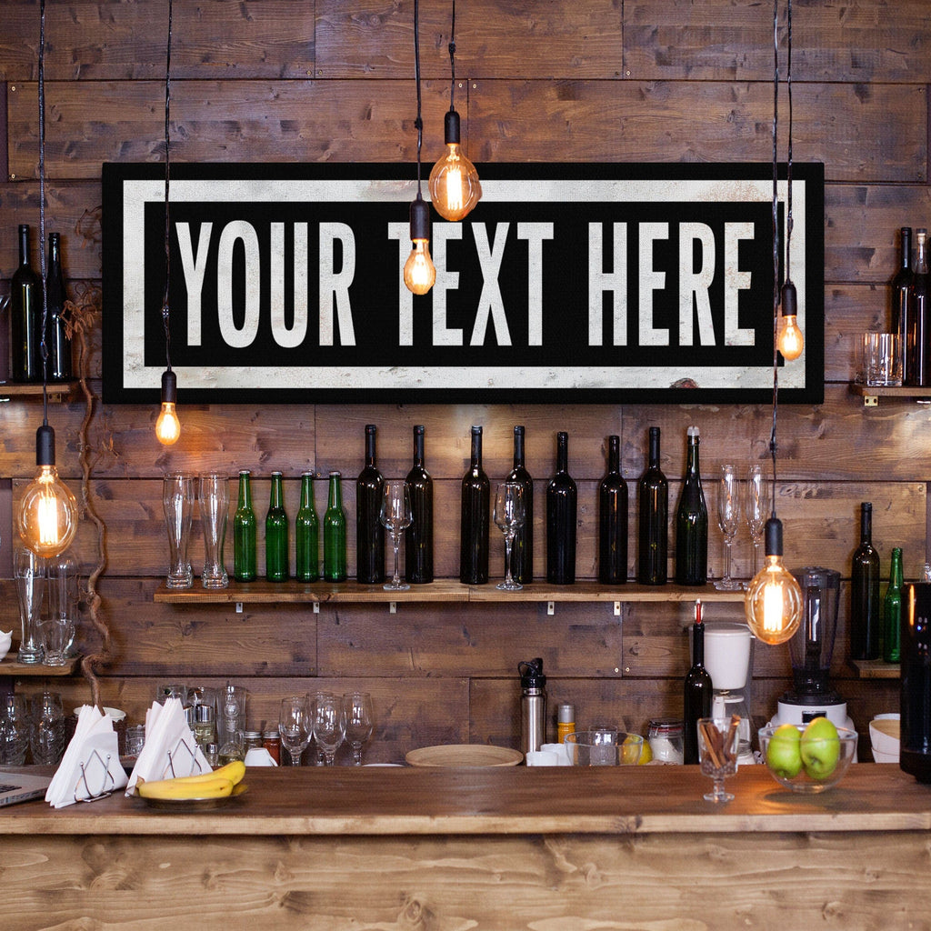 Personalized One Way Street Sign Wall Hanging – Custom Name Metal Look Home Decor