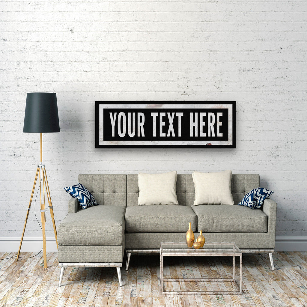 Personalized One Way Street Sign Wall Hanging – Custom Name Metal Look Home Decor