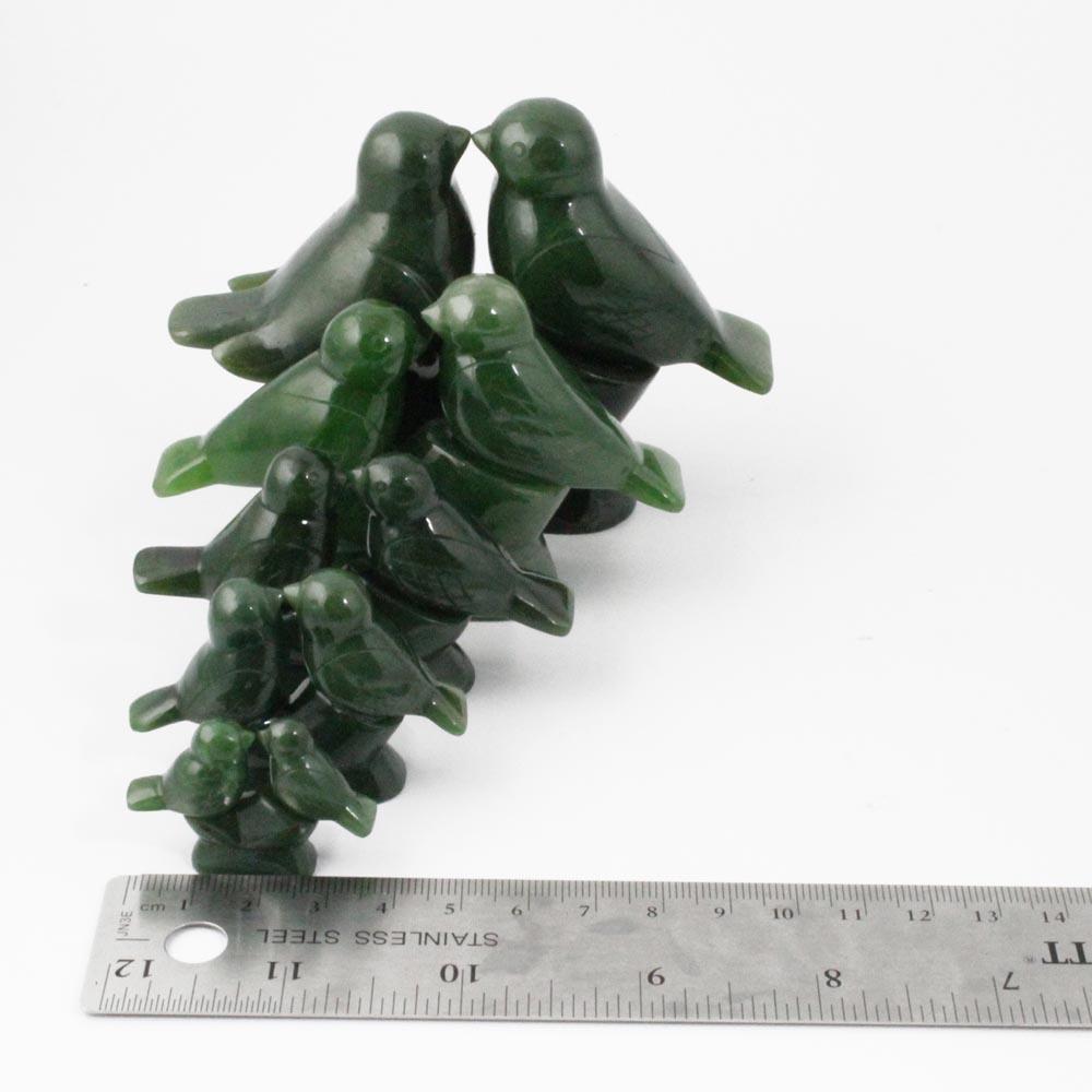 Canadian Jade Lovebirds Sculpture – 35th Anniversary Gift, Hand-Carved Jade Art